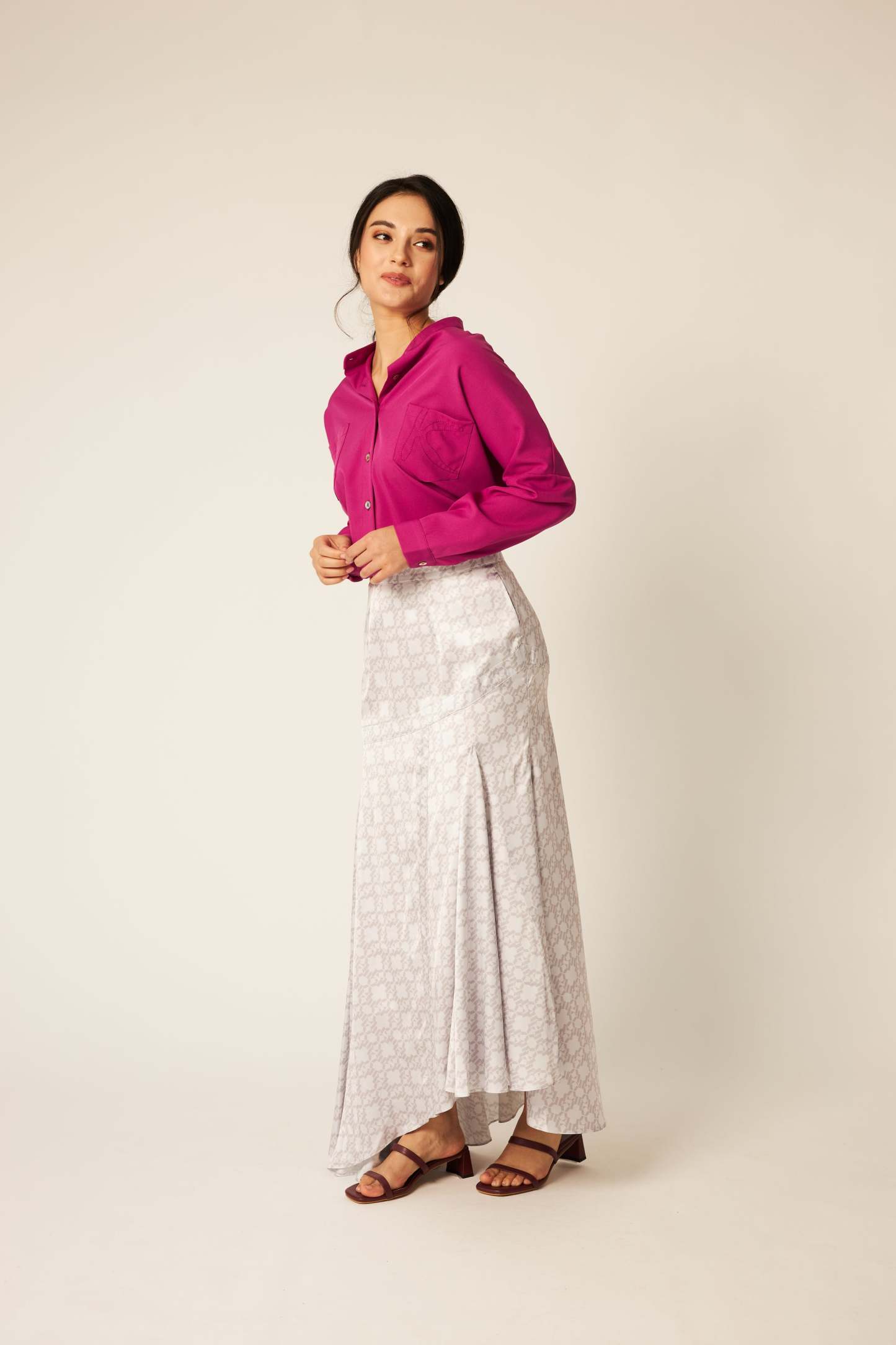 Serena Grey Asymmetrical Skirt