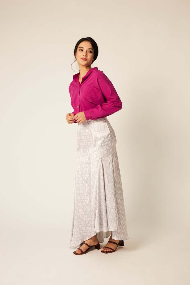 Serena Grey Asymmetrical Skirt
