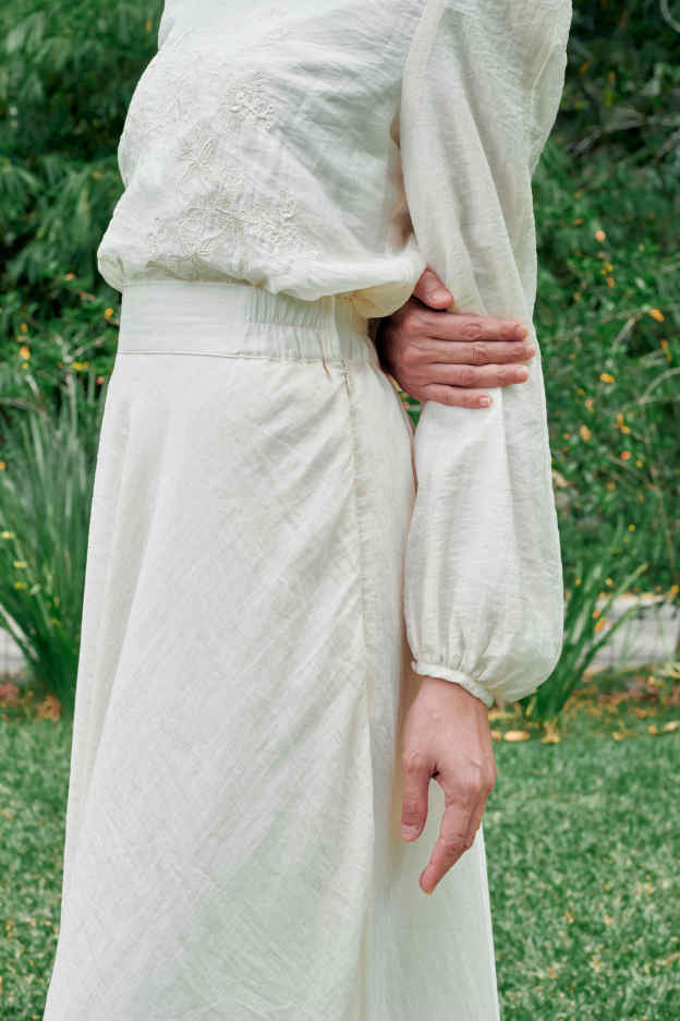 Asha Cream Nude Skirt