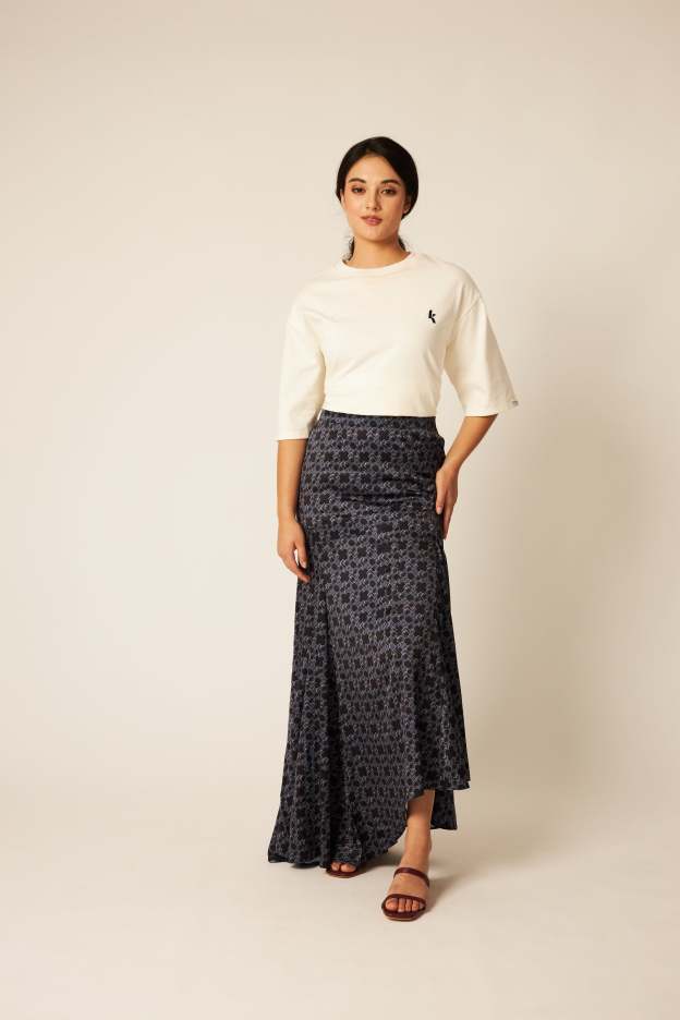 Serena Black Asymmetrical Skirt