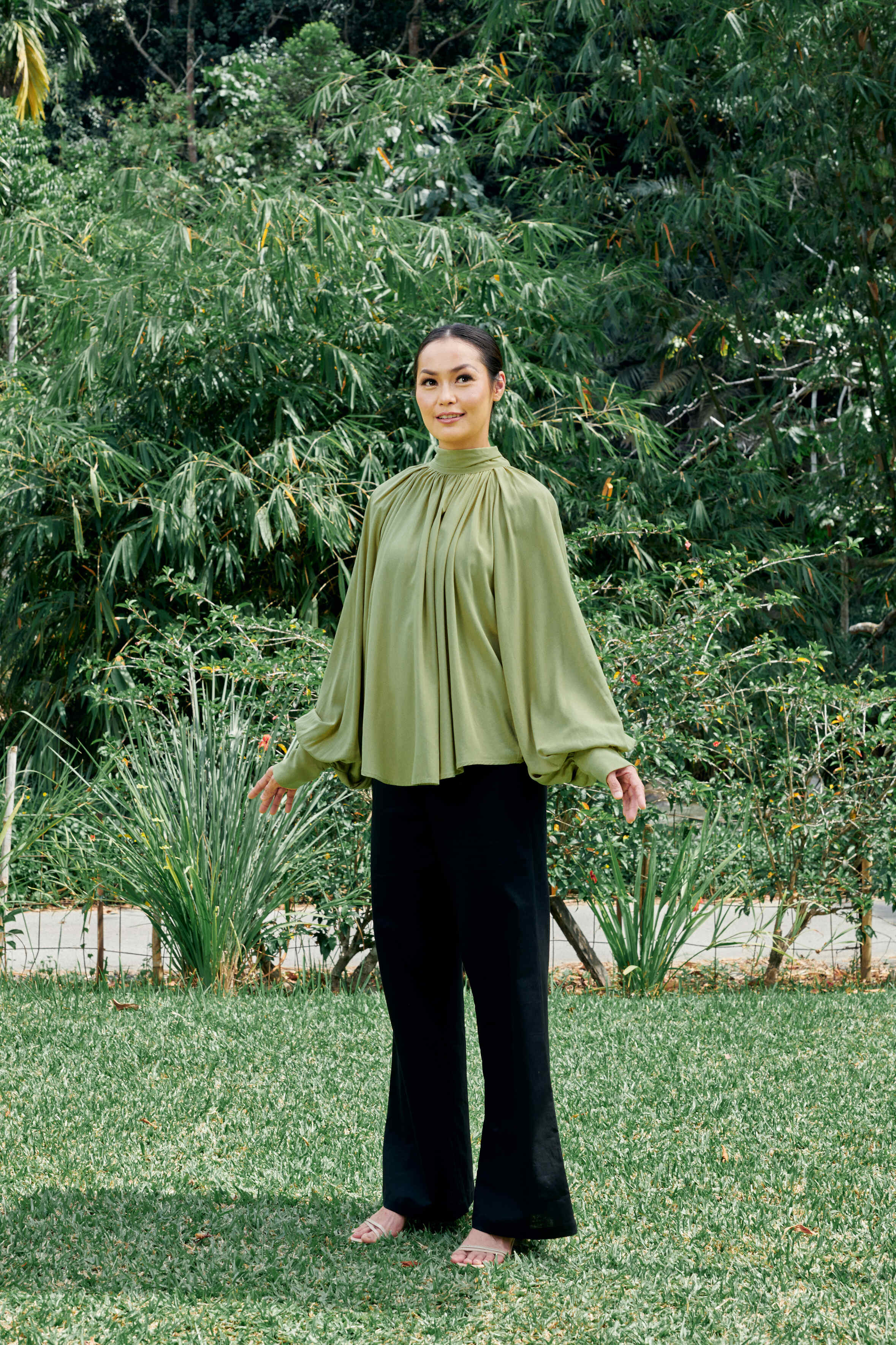Elsie Lime Green Long Sleeve Top