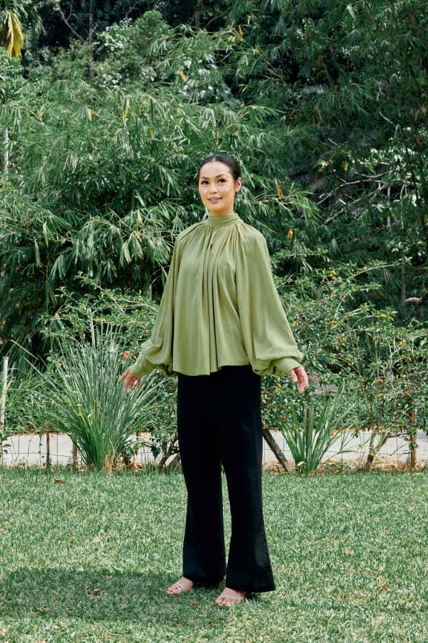 Elsie Lime Green Long Sleeve Top