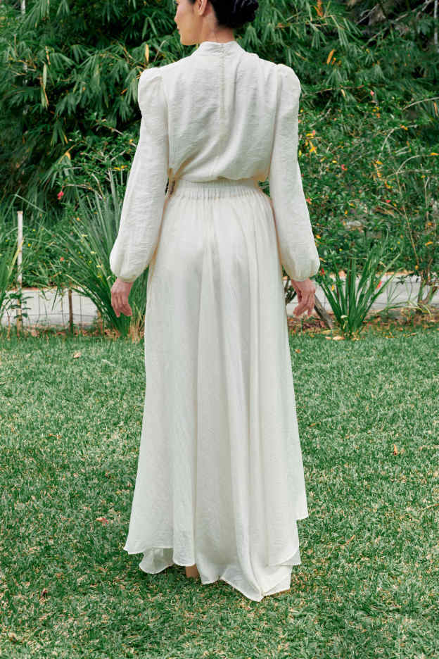 Asha Cream Nude Skirt