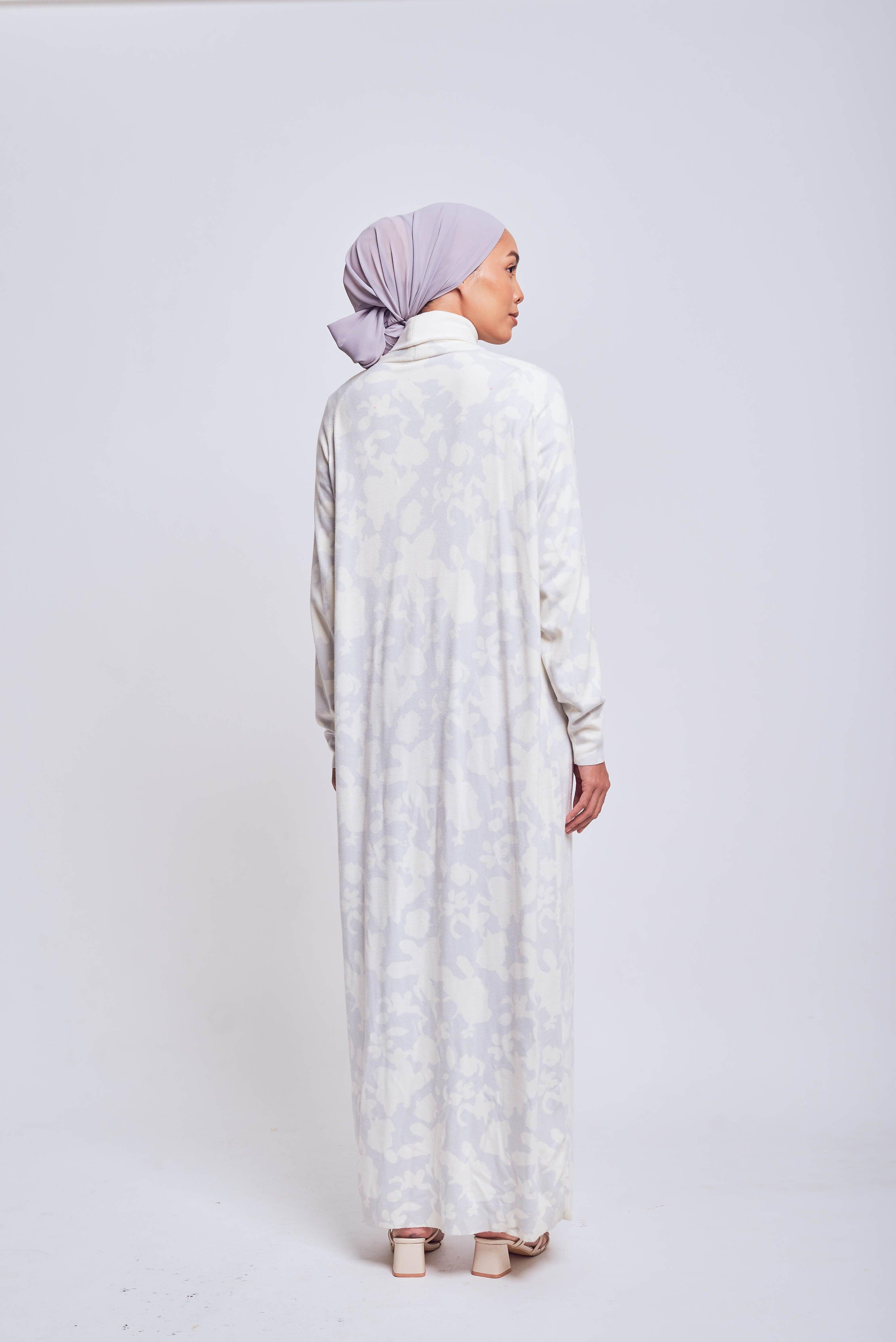 Daffodil Long Greyish Blue Cardigan - Mimpikita
