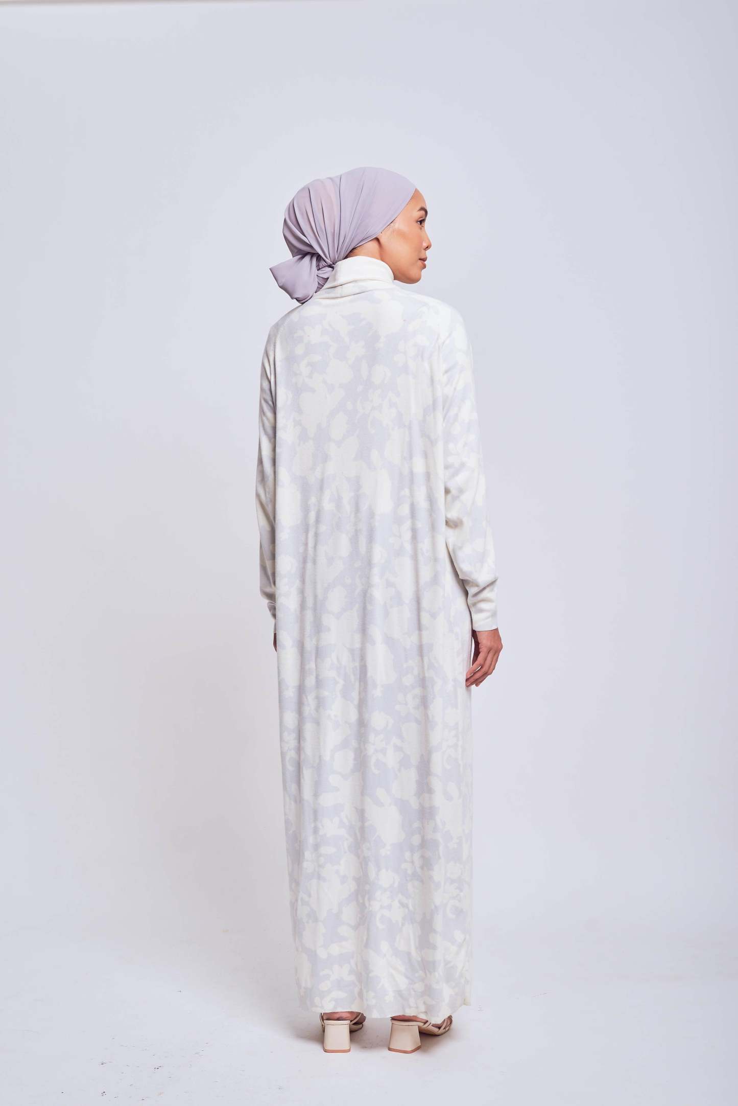 Daffodil Long Greyish Blue Cardigan - Mimpikita