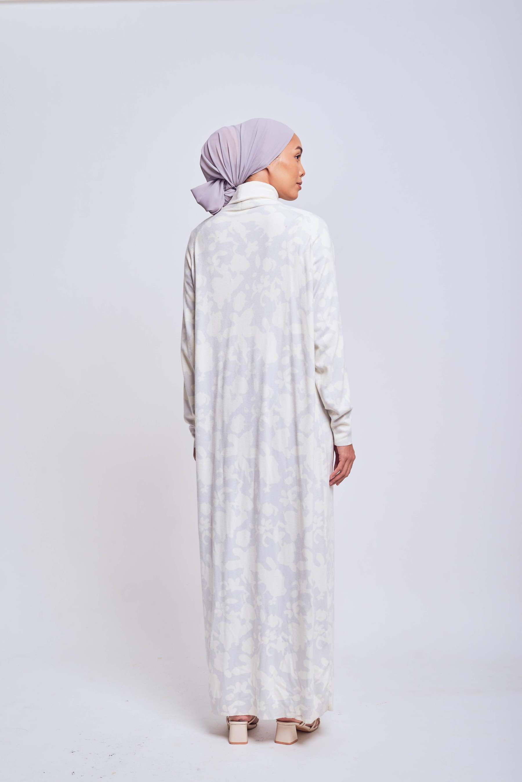 Daffodil Long Greyish Blue Cardigan - Mimpikita