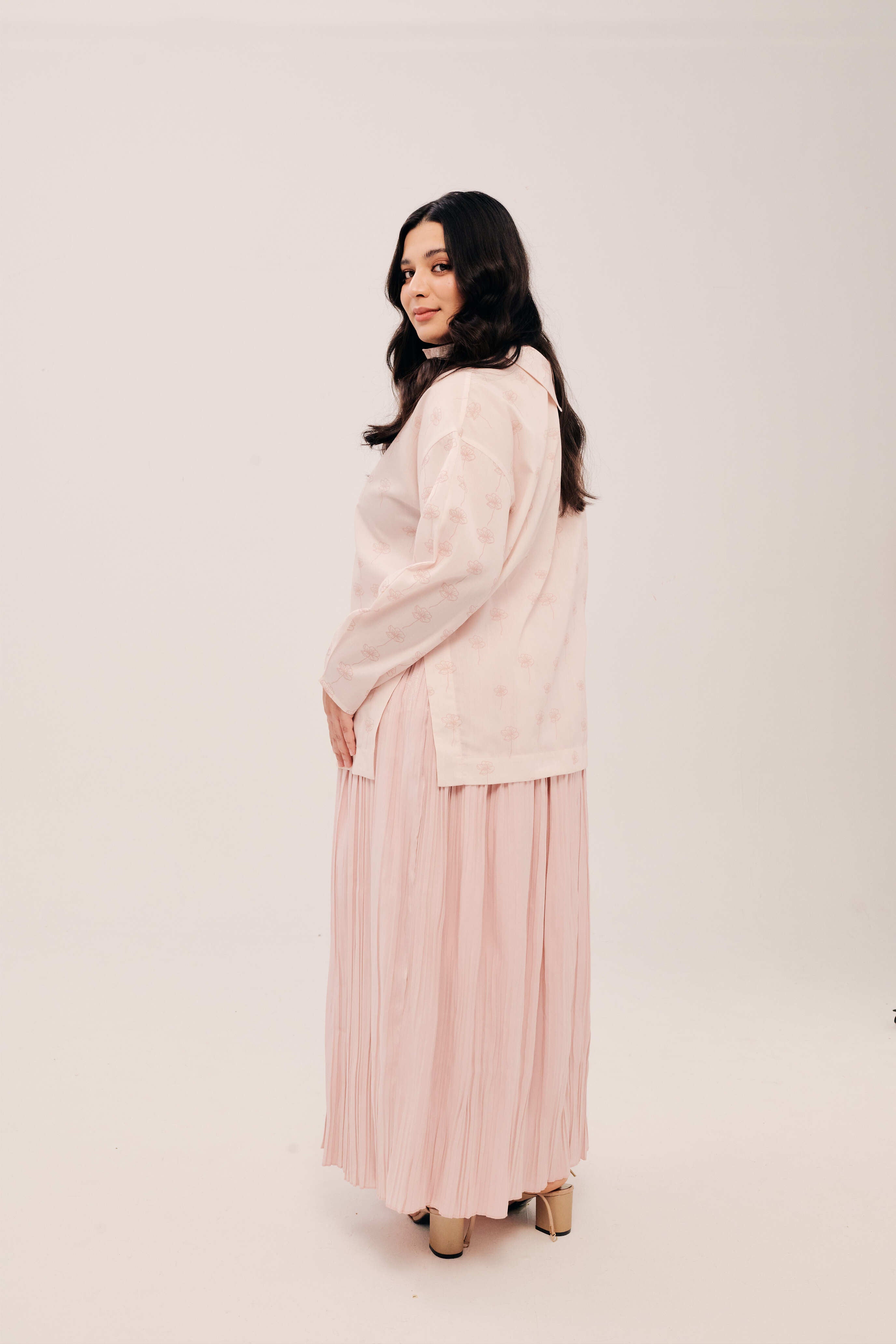 Fleurs Nude Top - Floral Top for Women