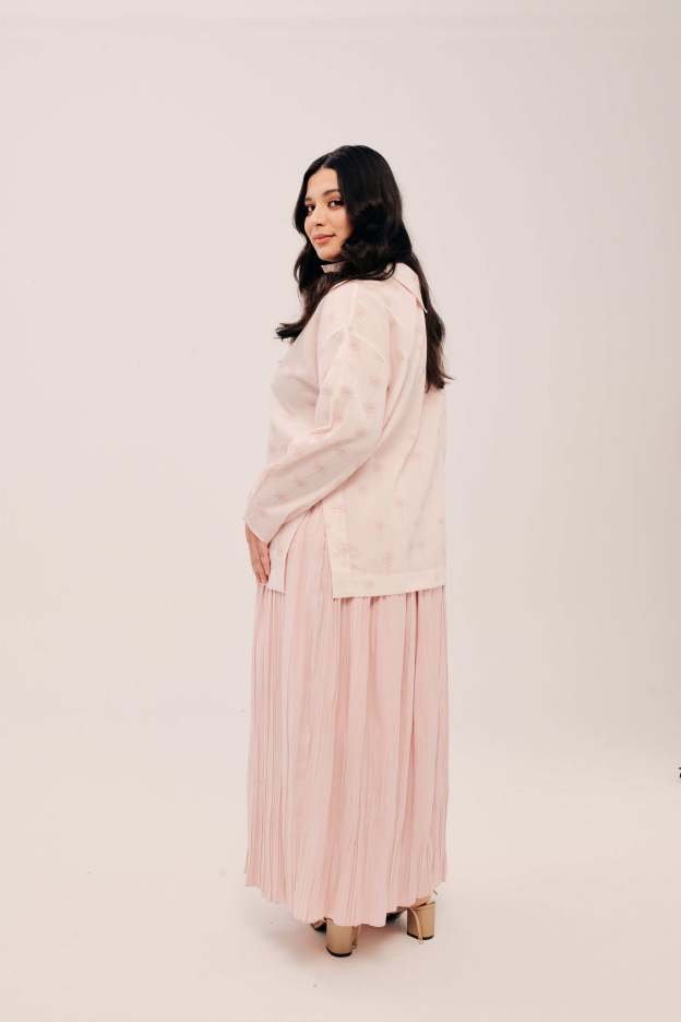 Fleurs Nude Top - Floral Top for Women