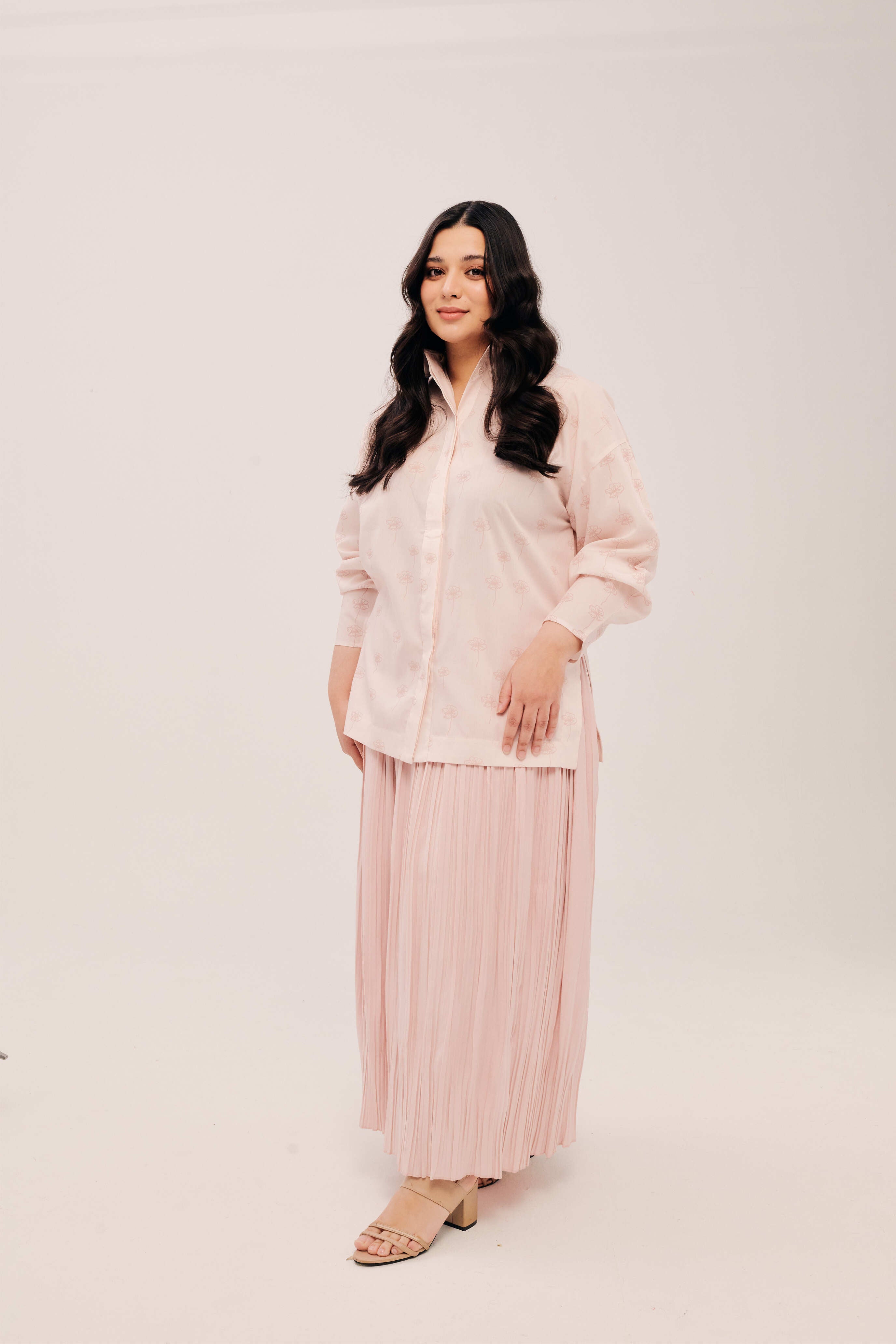 Fleurs Nude Top - Floral Top for Women