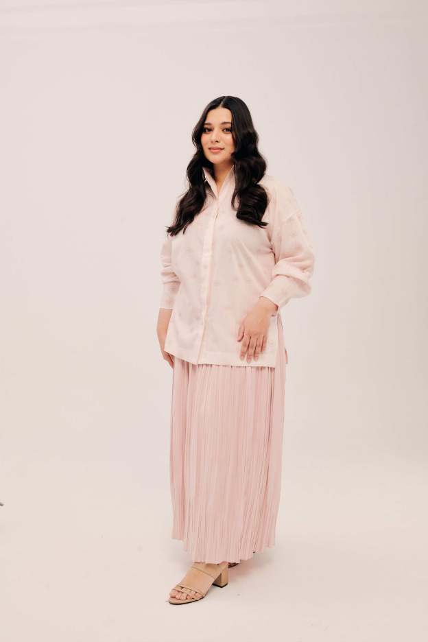 Fleurs Nude Top - Floral Top for Women
