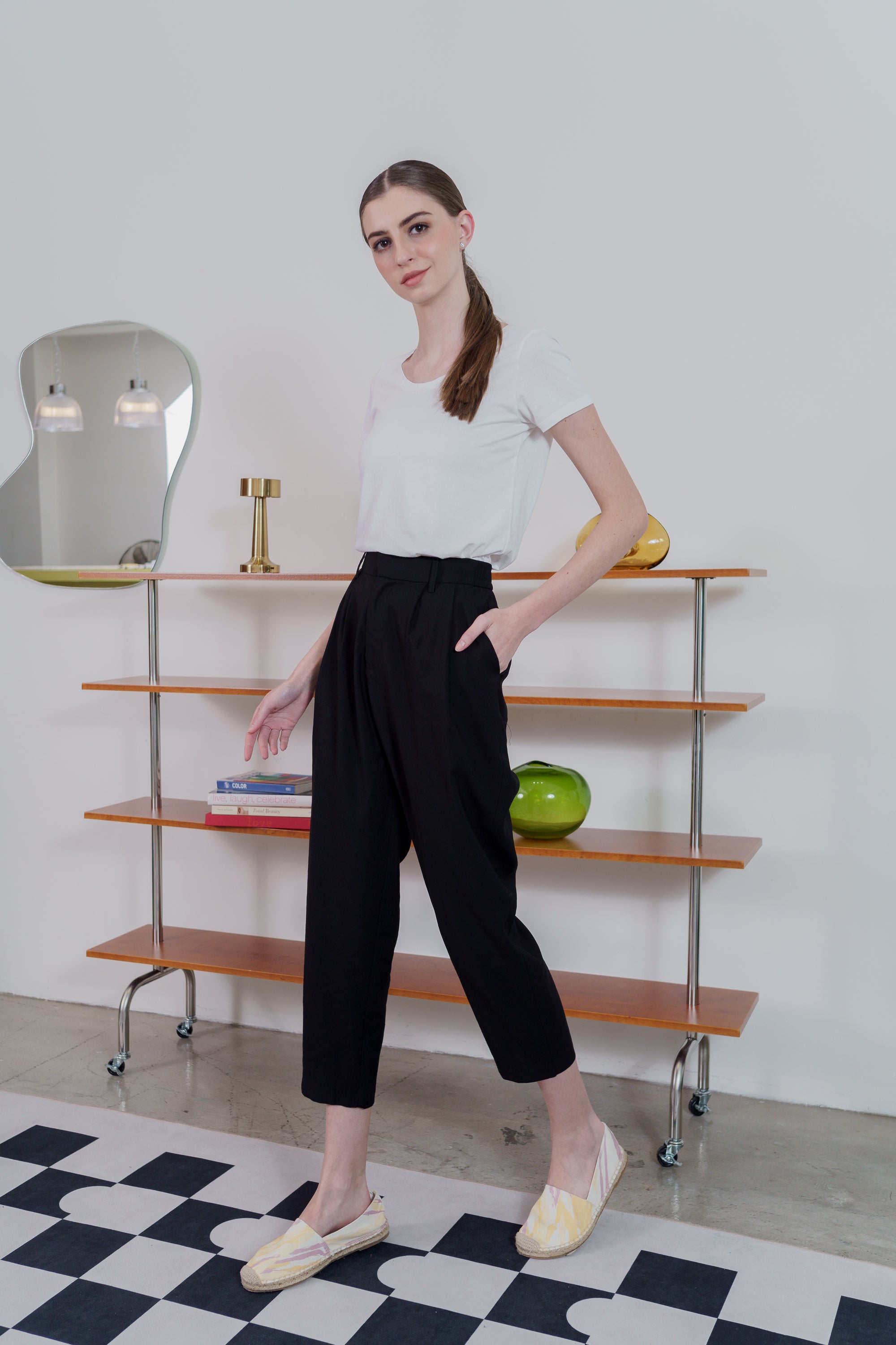 Black Tapered Women's Pants