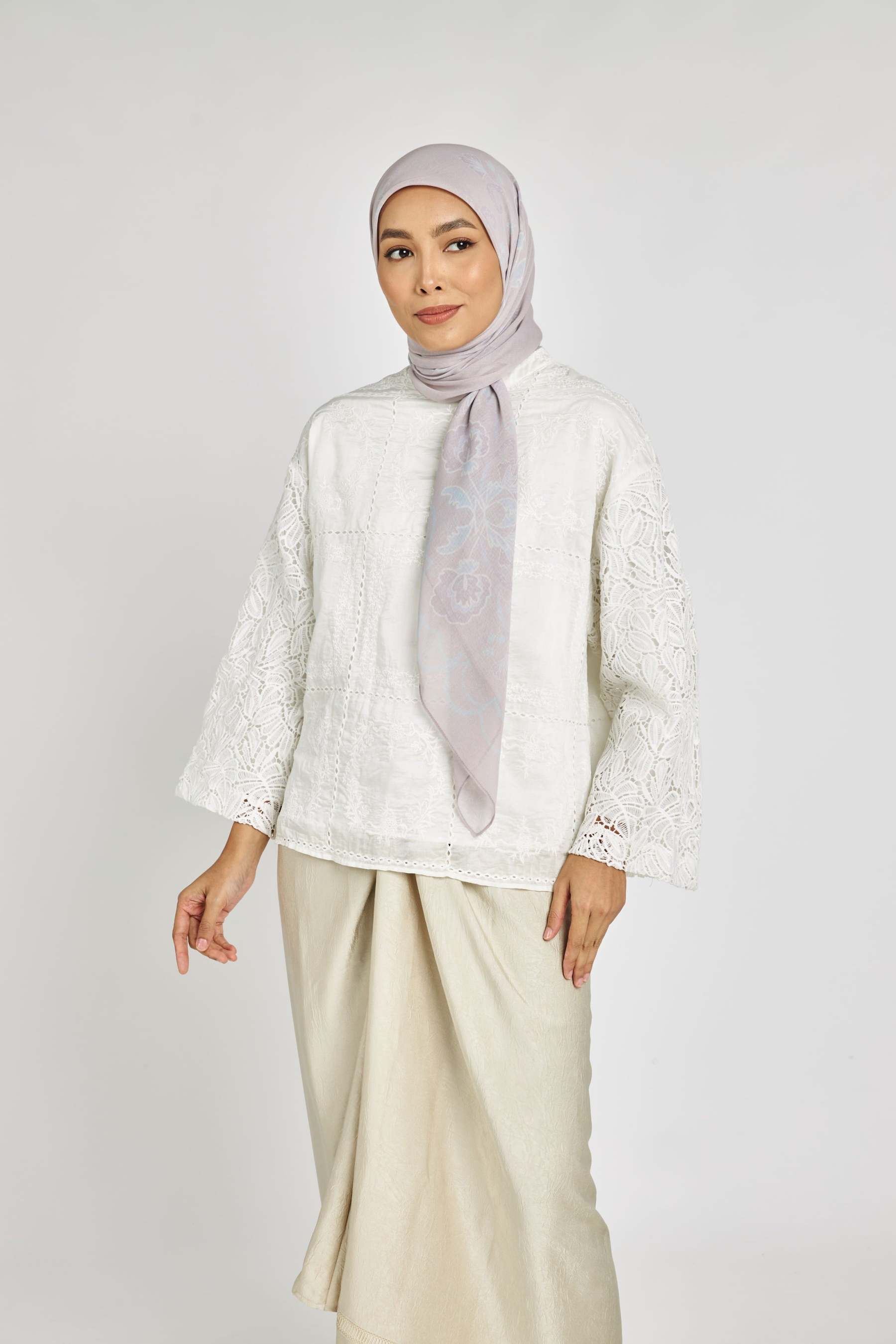 Kusuma Nude Square Scarf