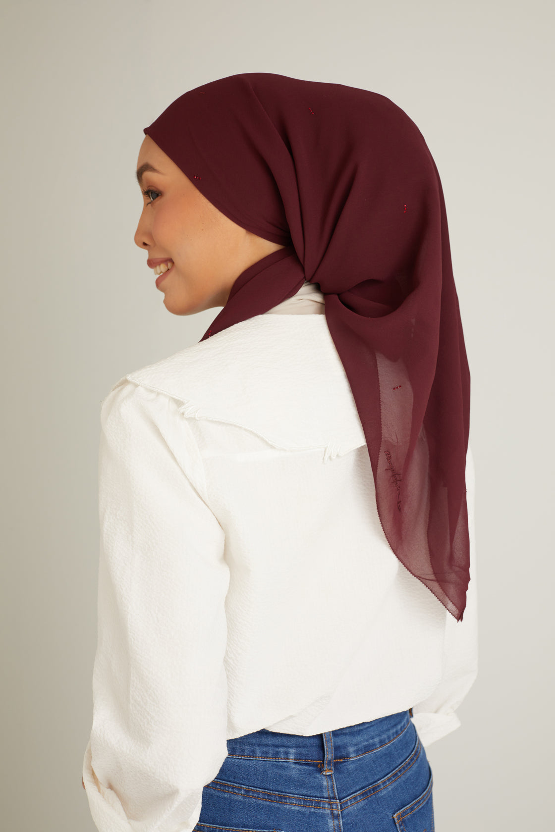 Clara Plum Head Scarf 