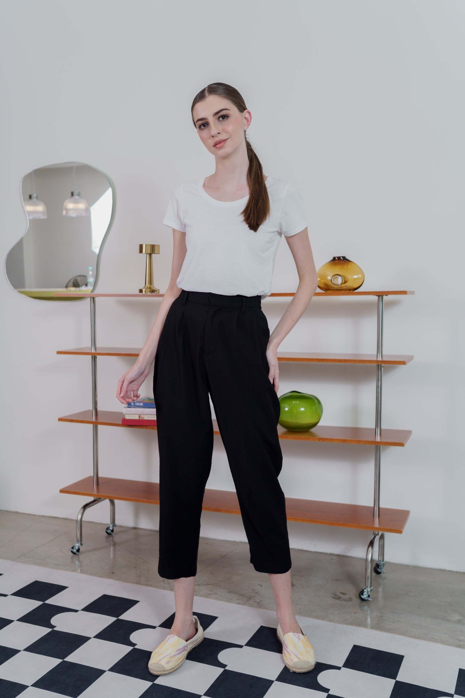 Black Tapered Women's Pants