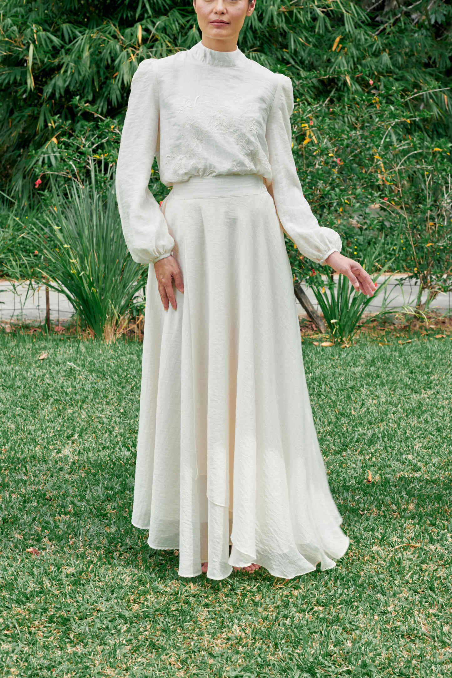 Asha Cream Nude Skirt