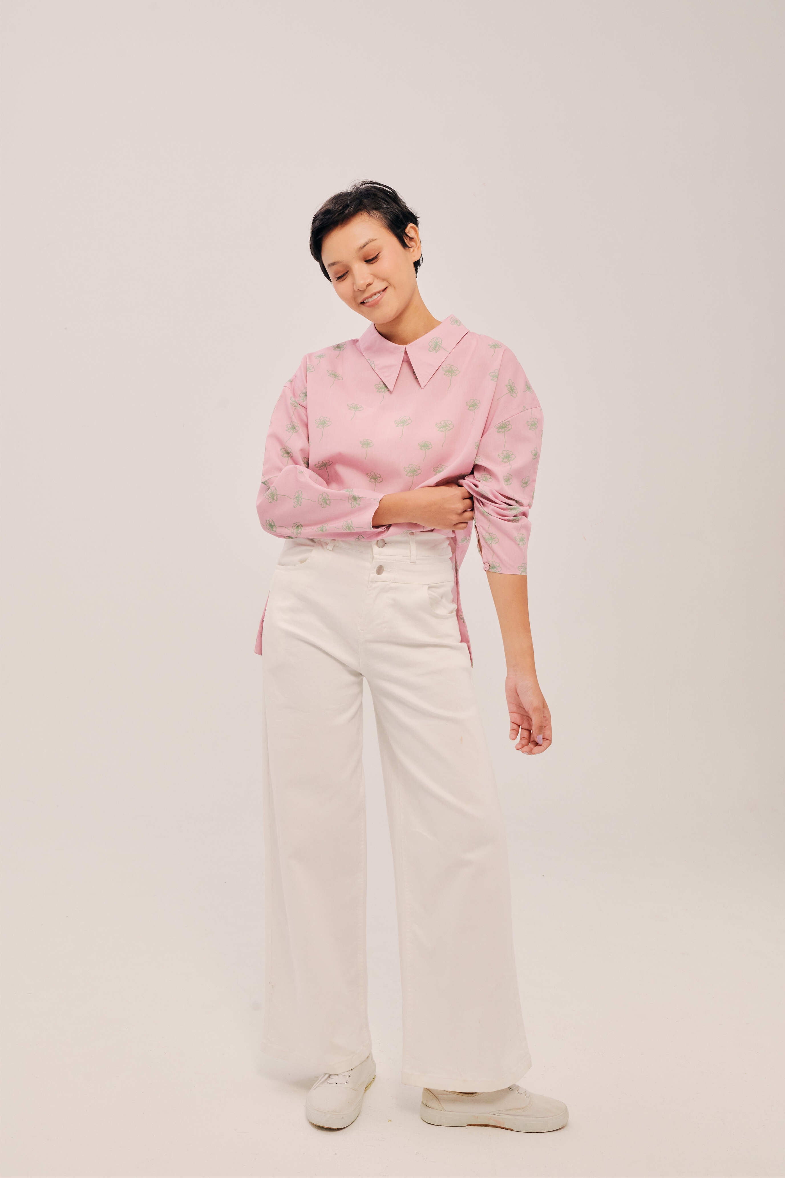 Fleurs Bublegum Pink Top - Floral Pink Top