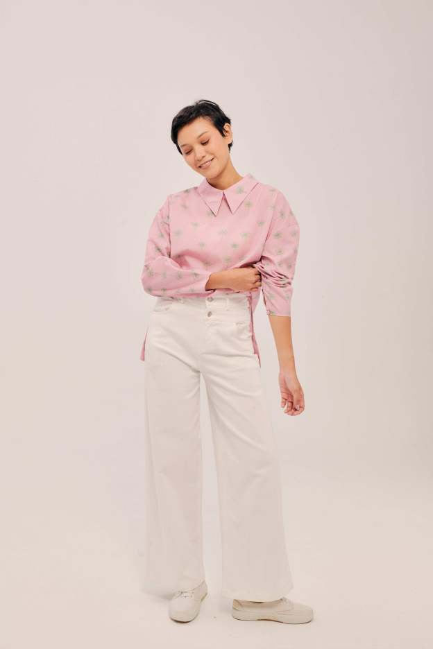 Fleurs Bublegum Pink Top - Floral Pink Top