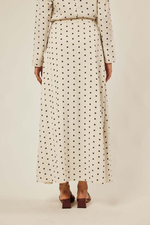 Maisie Off White Mono Skirt