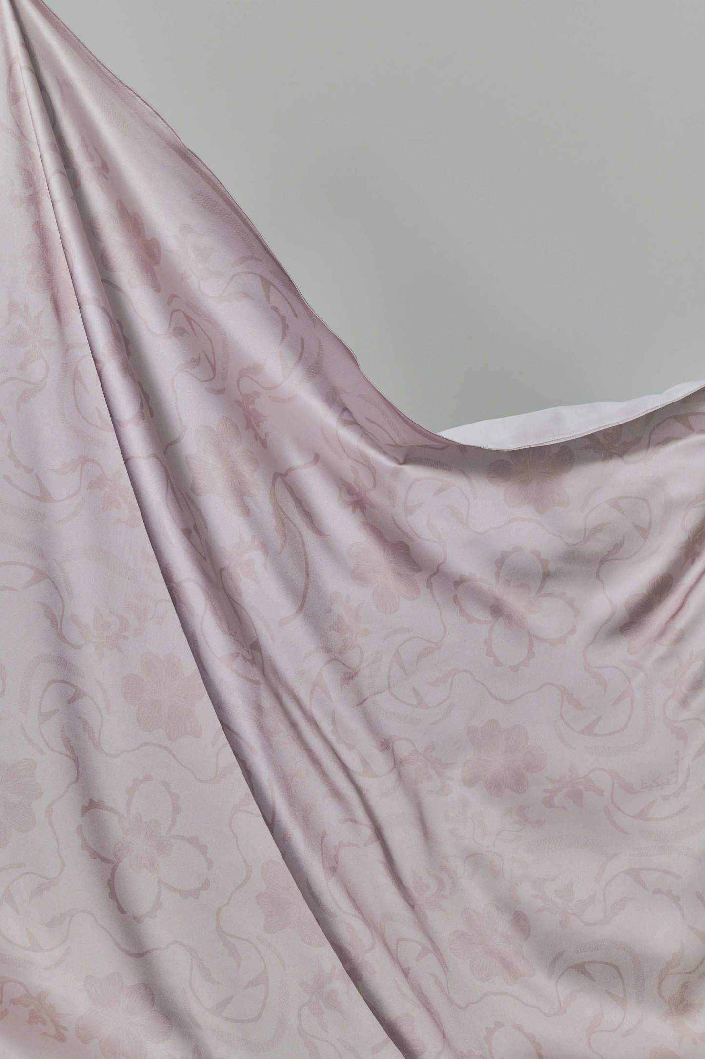 Hanna Dusty Pink Satin Square Scarf