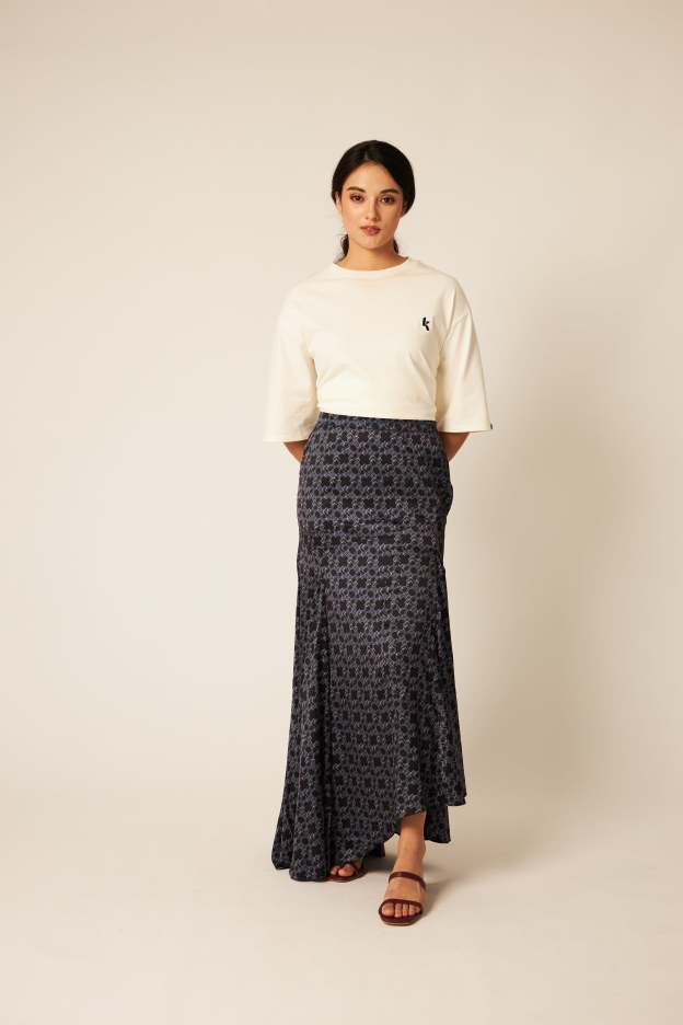 Serena Black Asymmetrical Skirt