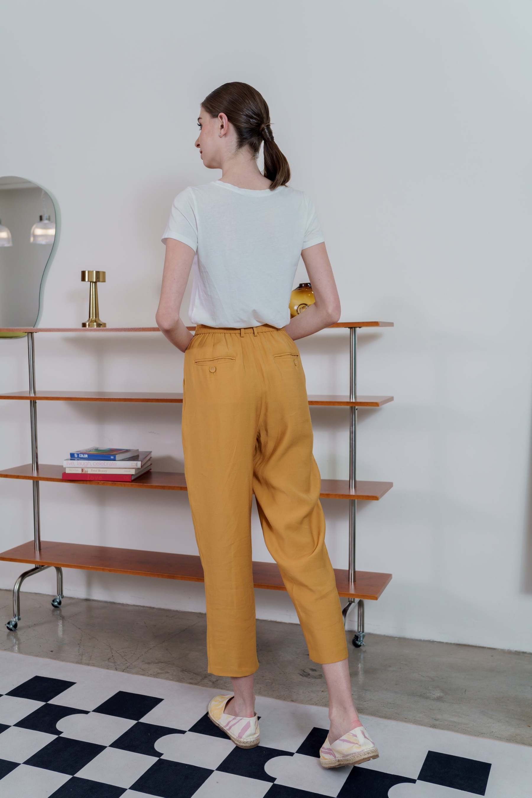Mustard Tapered Women's Pants 