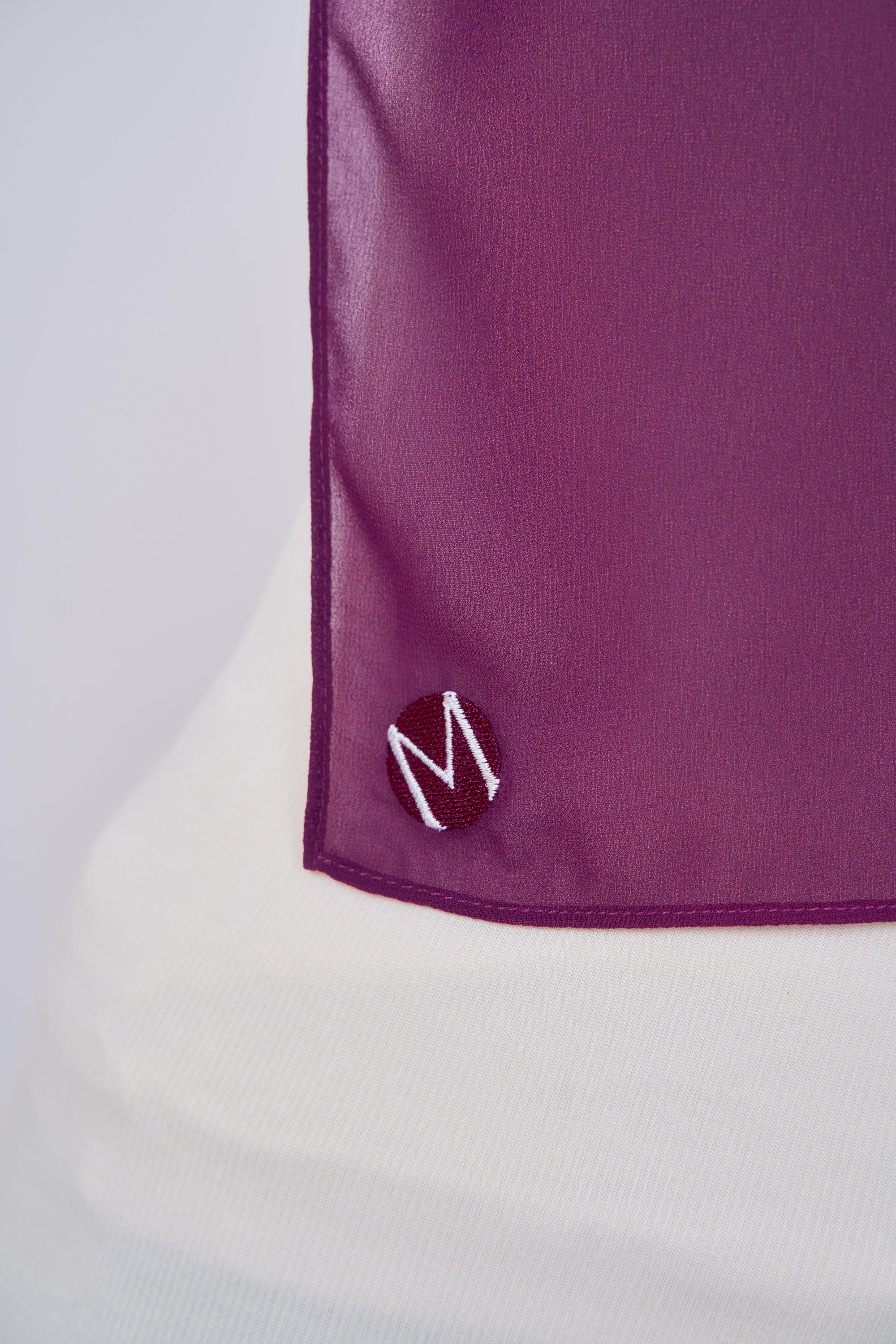 Women's  Chiffon Shawl in Burgundy
