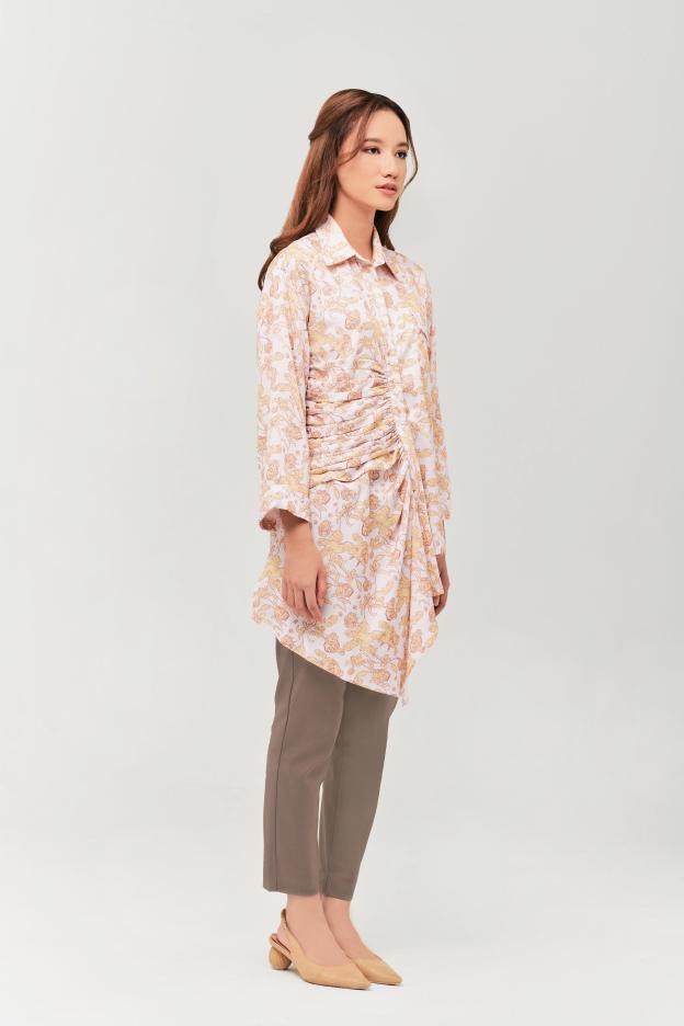 Yellow Daffodil Ruched Top - Mimpikita