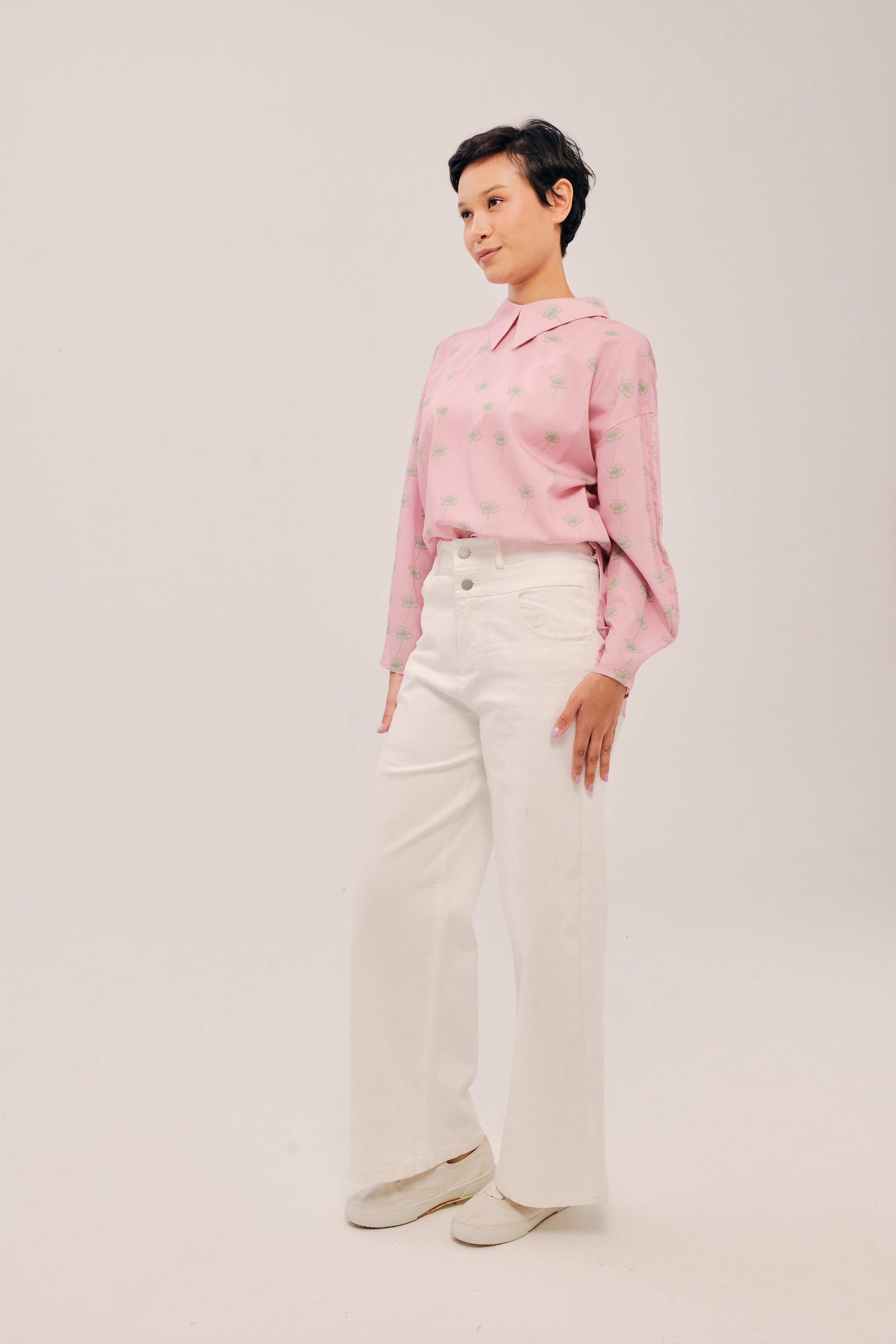 Fleurs Bublegum Pink Top - Floral Pink Top