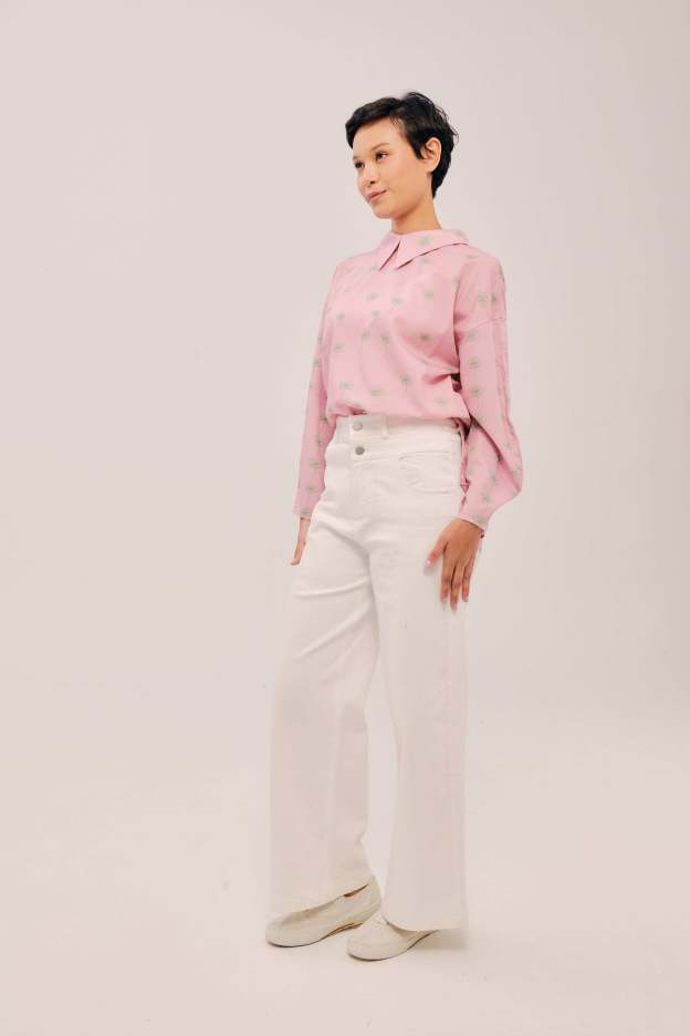 Fleurs Bublegum Pink Top - Floral Pink Top
