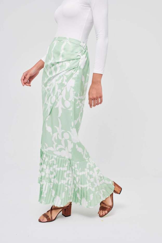 Maria Mint Pleated Skirt - Mimpikita