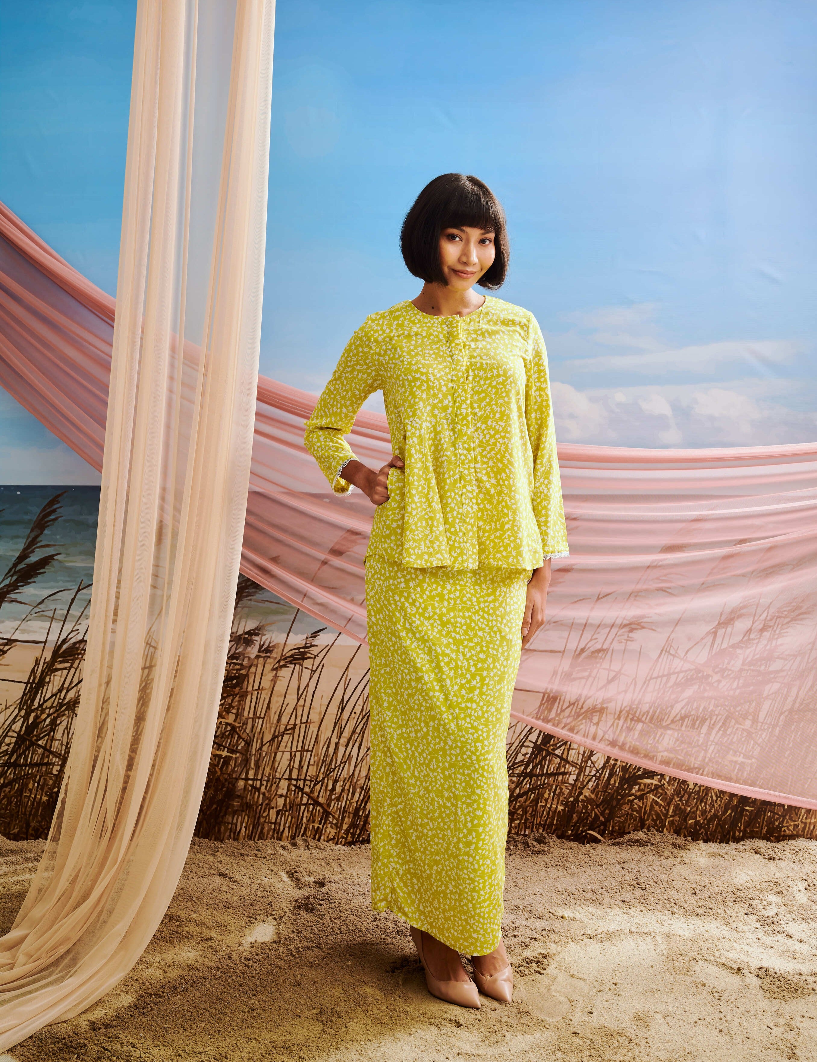 Dinda Flare Baju Kurung Set