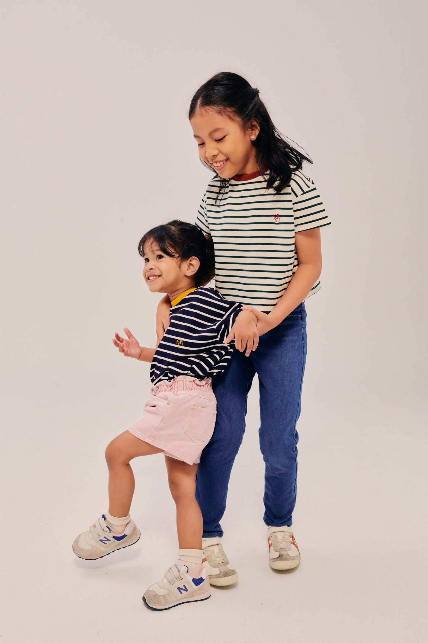 Mini Classic Embroidered Ivory Striped Shirt