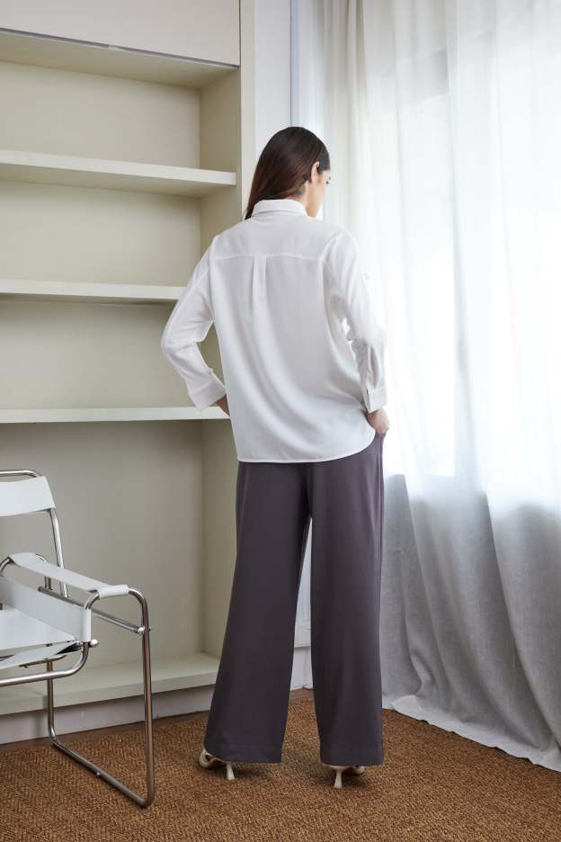 Layered Sleeve White Blouse