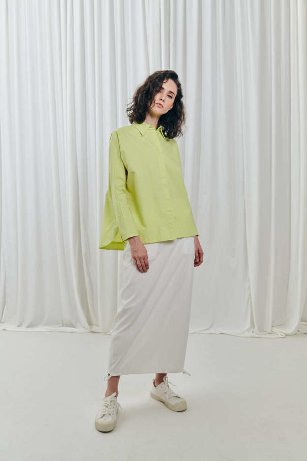 Lime Yellow Hi Low Shirt 