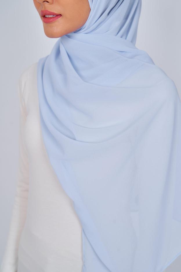Women's Chiffon Shawl in Light Blue