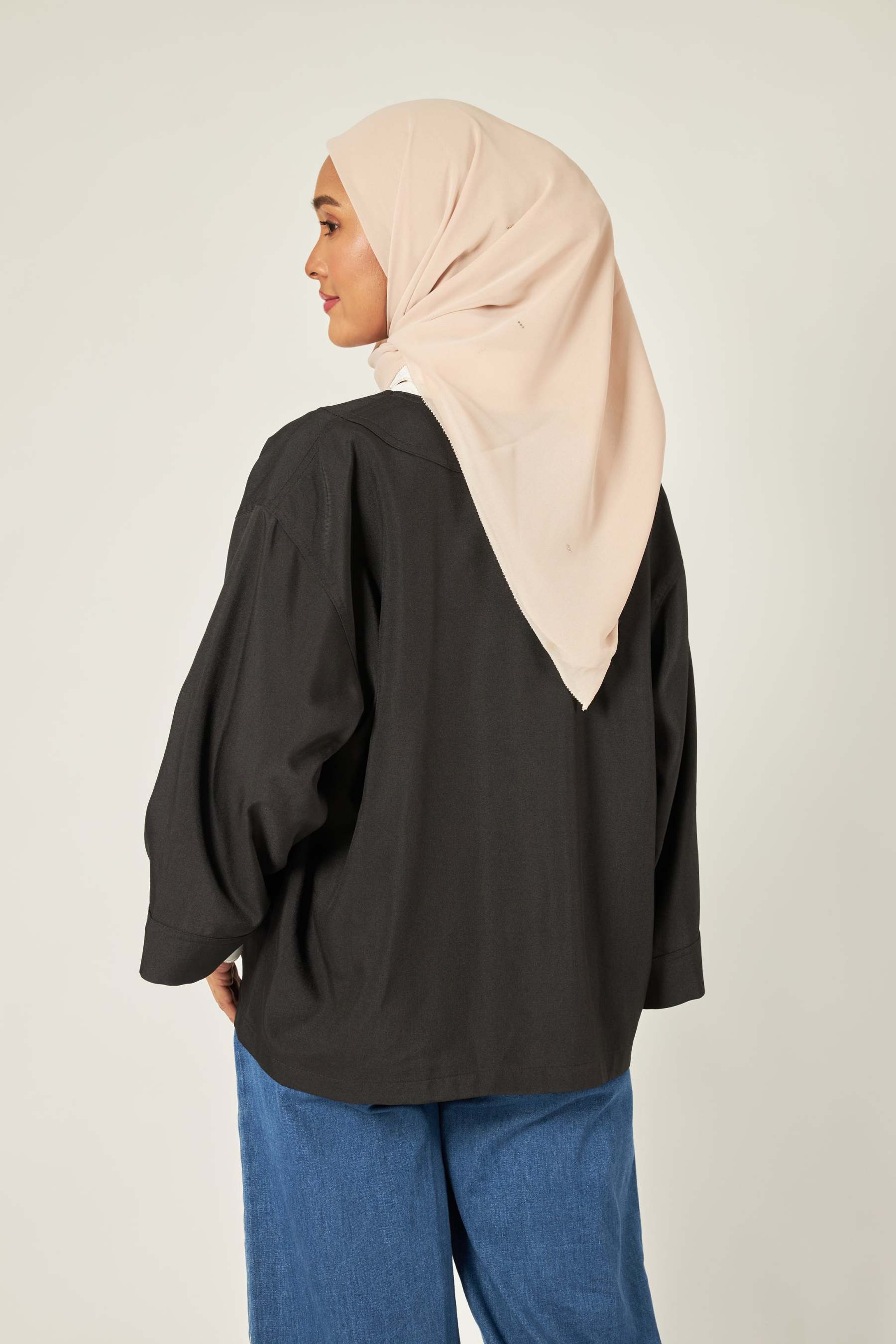 Lucille Black Sequin Kimono
