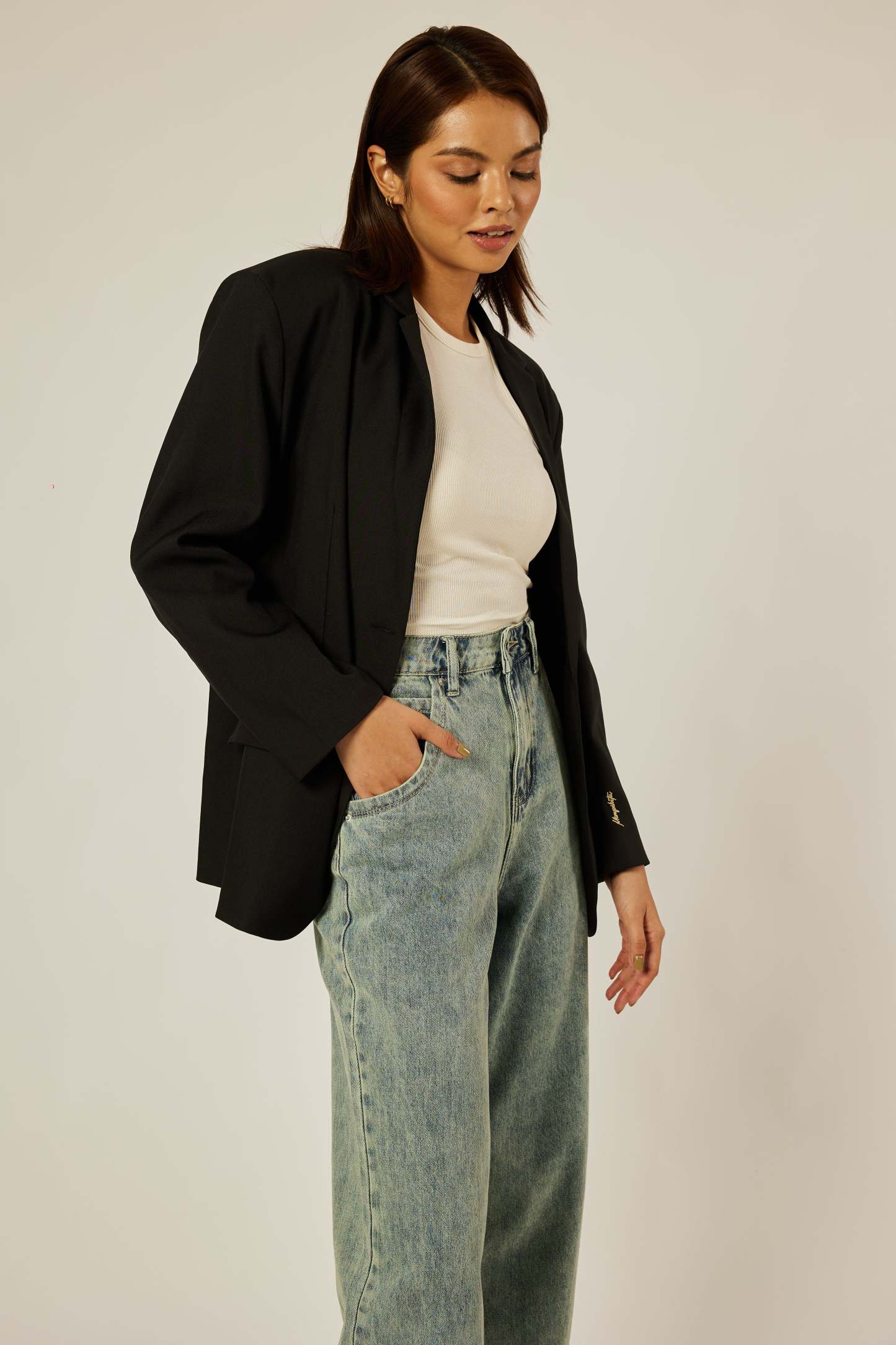 Camille Black Oversized Blazer