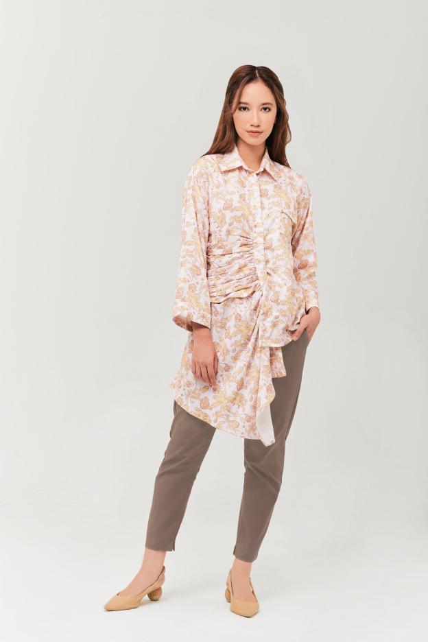 Yellow Daffodil Ruched Top - Mimpikita