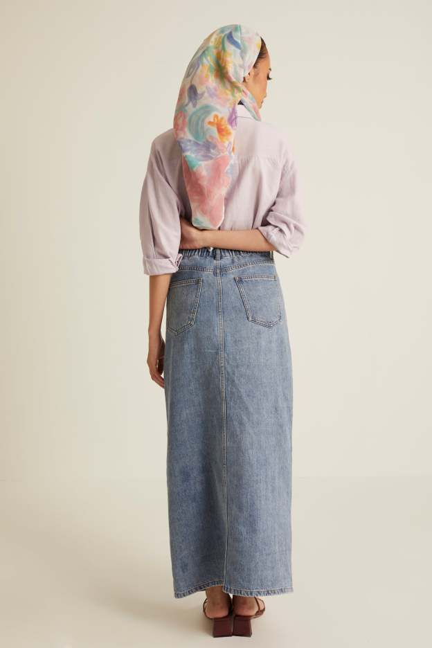 Esme White Printed Head Scarf