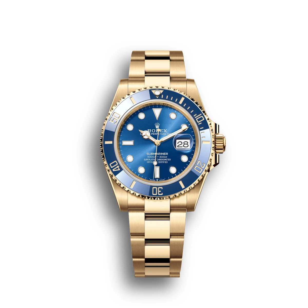 Rolex Submariner Blue Dial Gold 116618LB Best Place to Buy Replica Rolex Watches Perfect