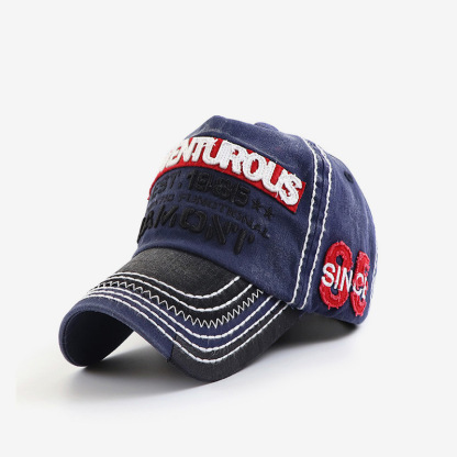 高頂純棉刺繡款棒球帽防曬透氣夏季必備男女同款-uolomall