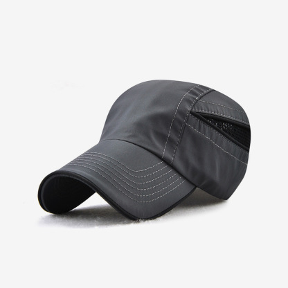 夏季登山徒步戶外防嗮拼接網透氣運動棒球帽