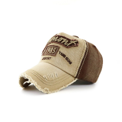 洗水棒球字母刺繡遮陽防嗮帽戶外鴨舌帽-uolomall