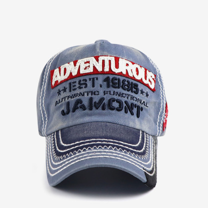 高頂純棉刺繡款棒球帽防曬透氣夏季必備男女同款-uolomall