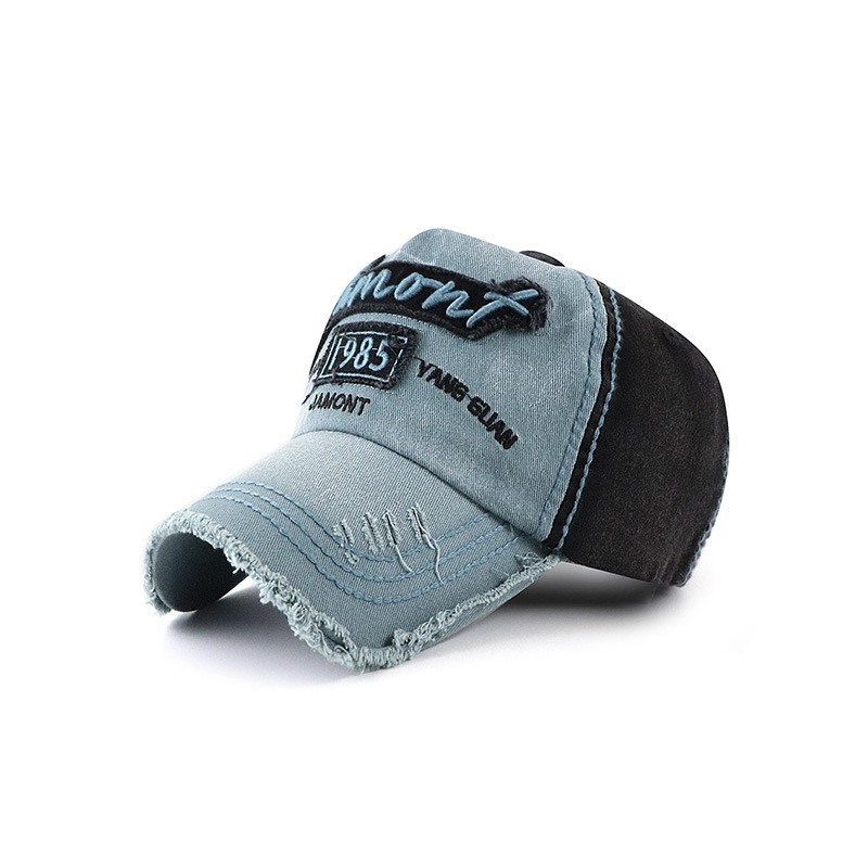 洗水棒球字母刺繡遮陽防嗮帽戶外鴨舌帽-uolomall
