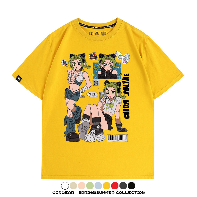 JOJO的奇妙冒險石之海動漫空條徐倫卡通周邊聯名短袖夏男純棉T恤