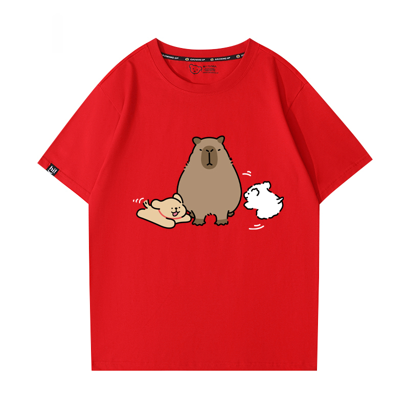 卡皮巴拉 2024親子情侶男女同款 T恤