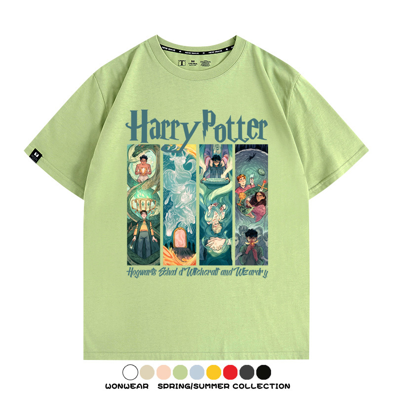 哈利波特四學院電影周邊短袖T恤