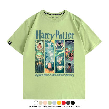 哈利波特四學院電影周邊短袖T恤