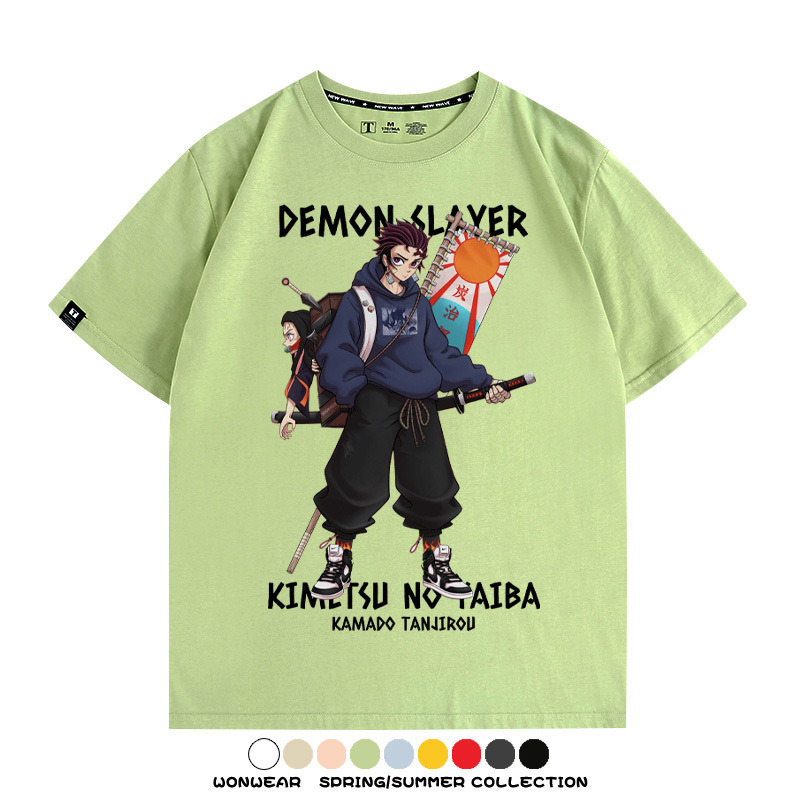 鬼滅之刃聯名灶門炭治郎 親子情侶裝寬鬆短袖T